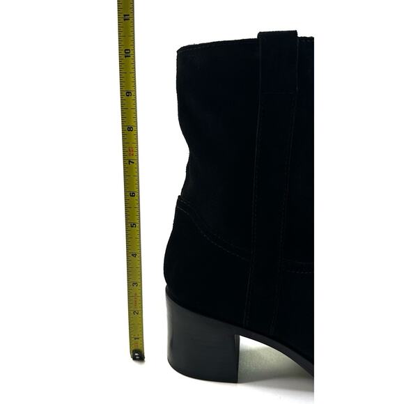 Steve Madden Romney Black Suede Pull On Booties Womens Size 7.5M New $160 - Picture 10 of 14